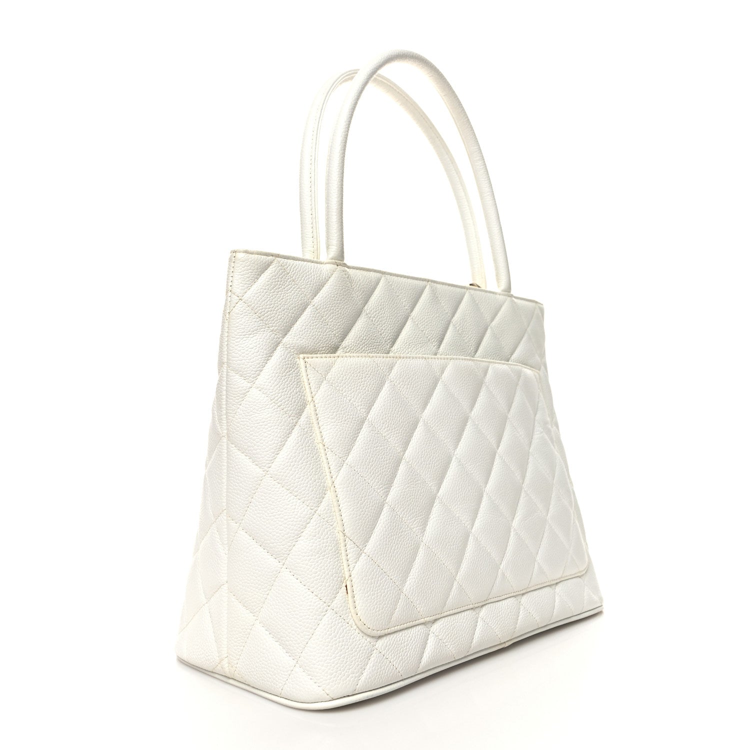 Chanel Caviar Quilted Medallion Tote White 3 of 11