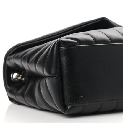 Saint Laurent Calfskin Y Quilted Monogram Small Loulou Chain Satchel Black 8 of 9