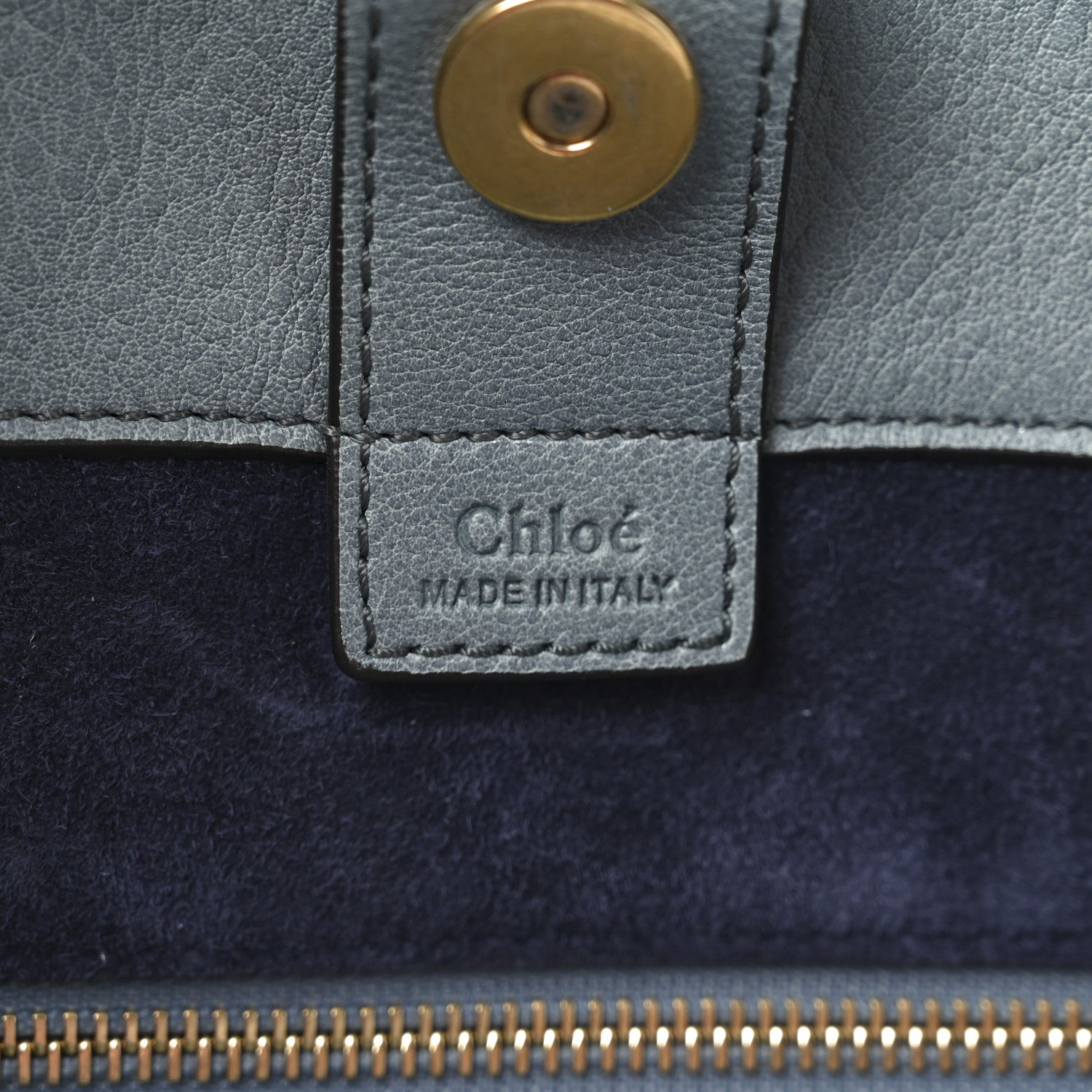 Chloe Smooth Calfskin Medium Milo Shopping Tote Cloudy Blue 6 of 9