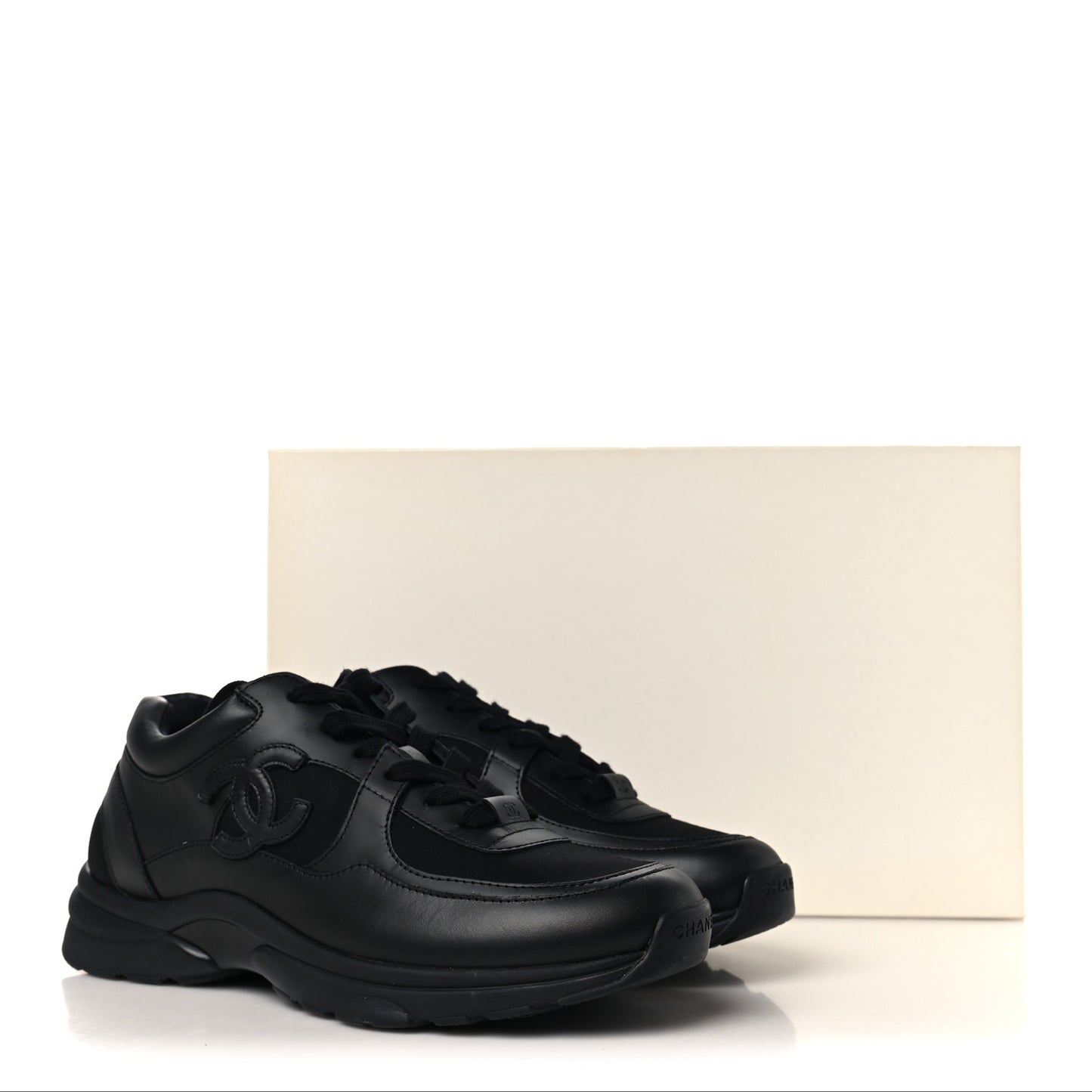 Calfskin Lambskin CC Uniform Sneakers Black 41 Black