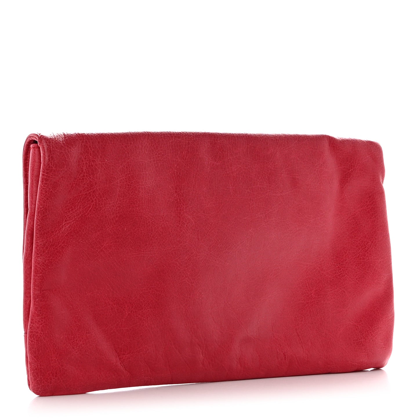 Agneau Giant 12 Silver Hardware Envelope Clutch Rose Thulian