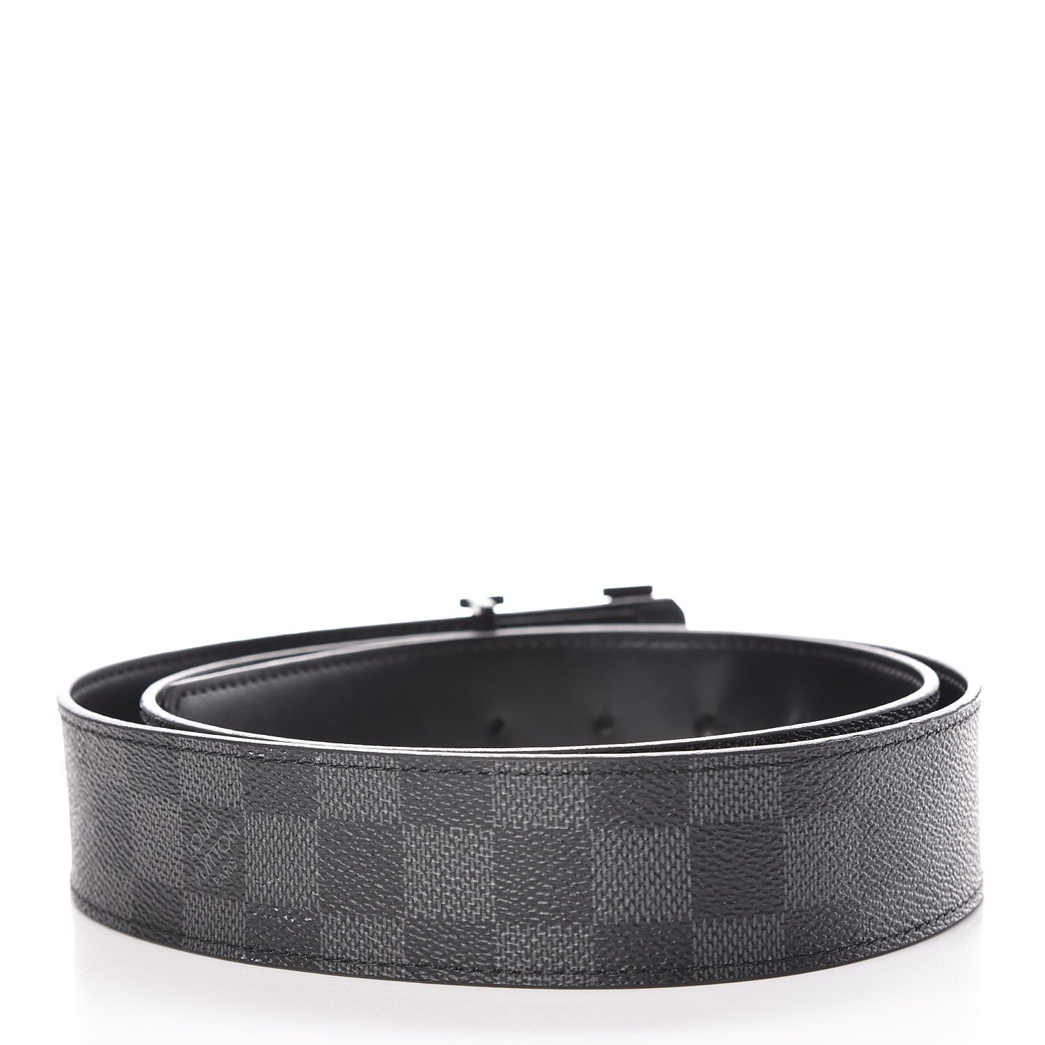 Louis Vuitton Damier Graphite LV Initiales Belt 100 40 3 of 9