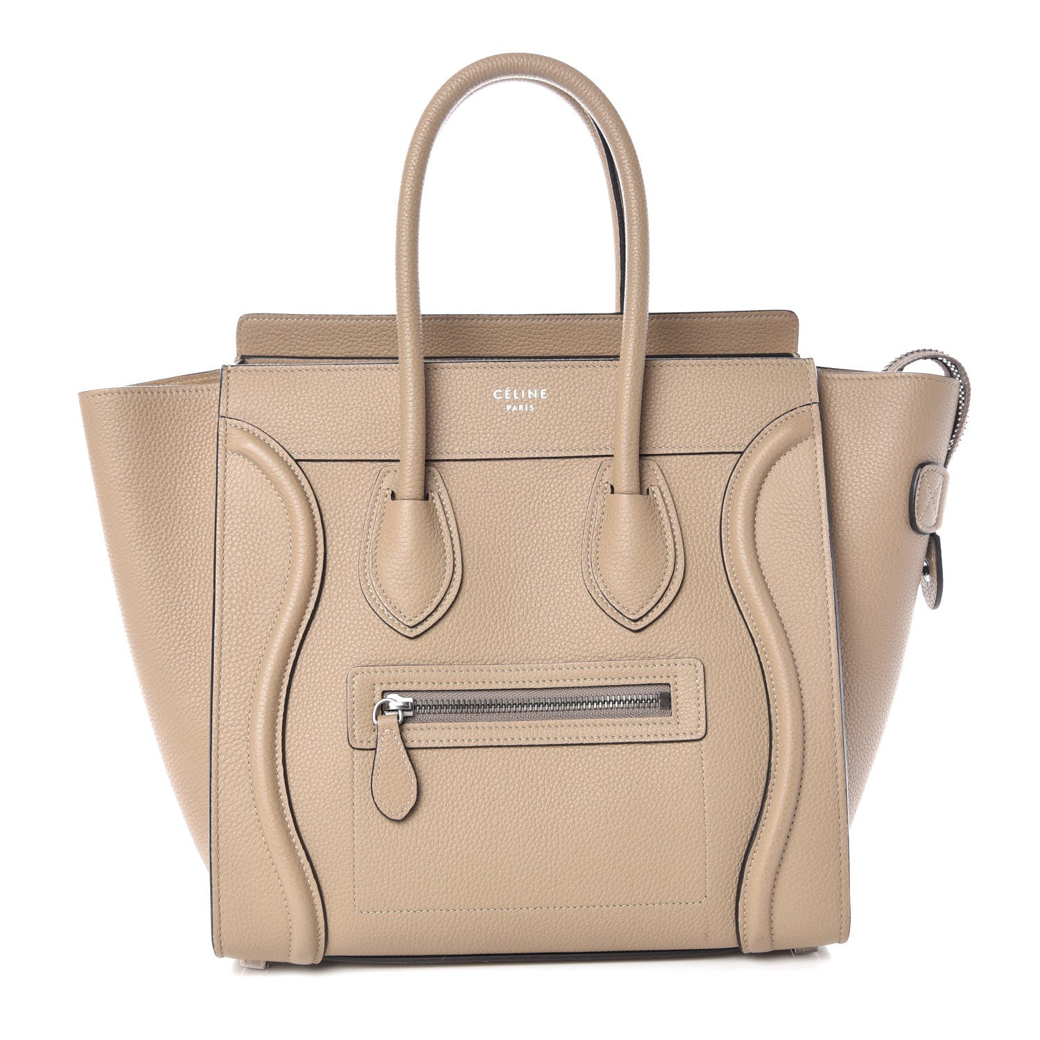 Celine Drummed Calfskin Micro Luggage Dune 1 of 13