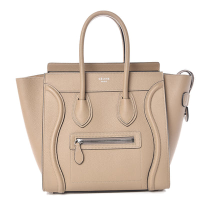Celine Drummed Calfskin Micro Luggage Dune 1 of 13