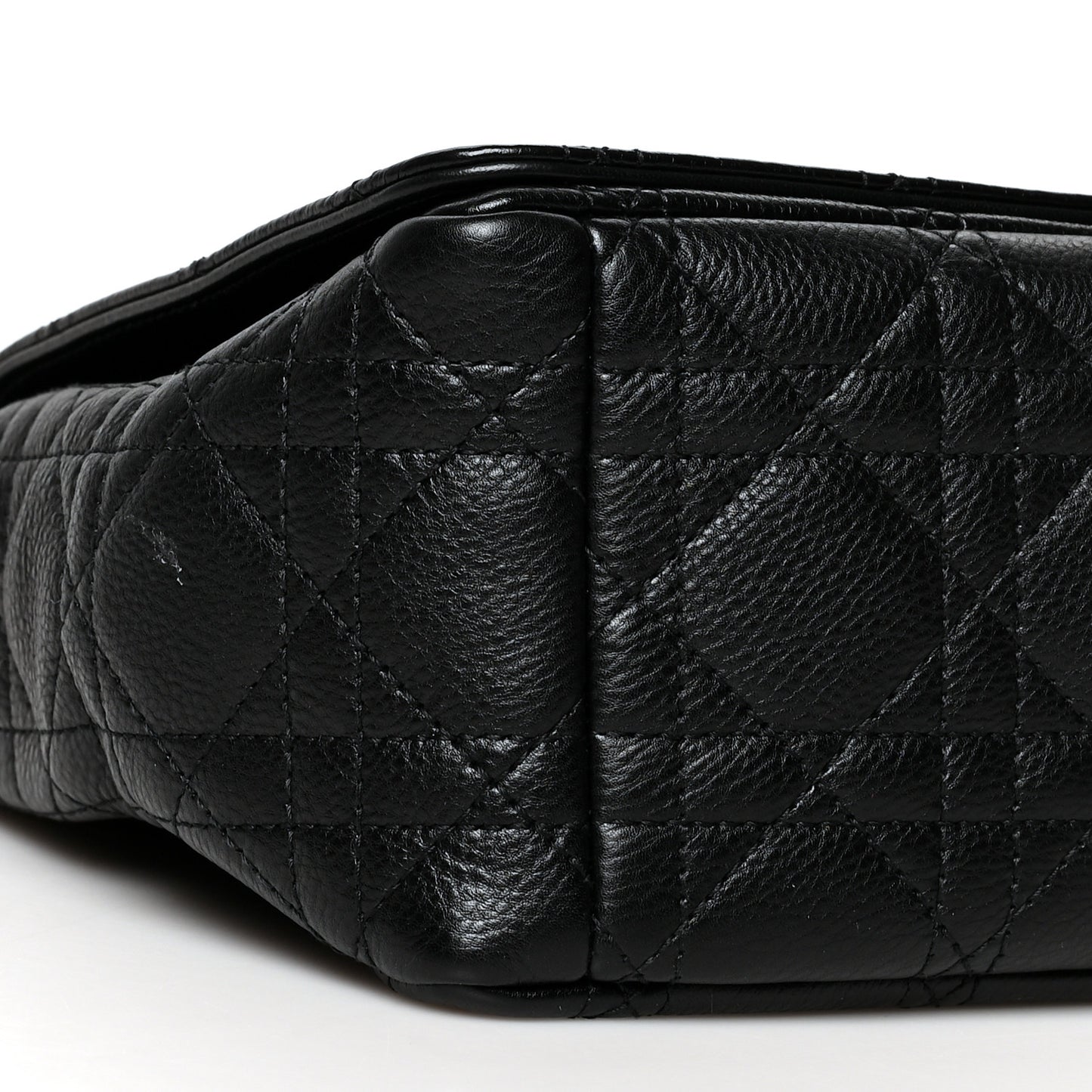 Calfskin Cannage Medium Caro Bag Black