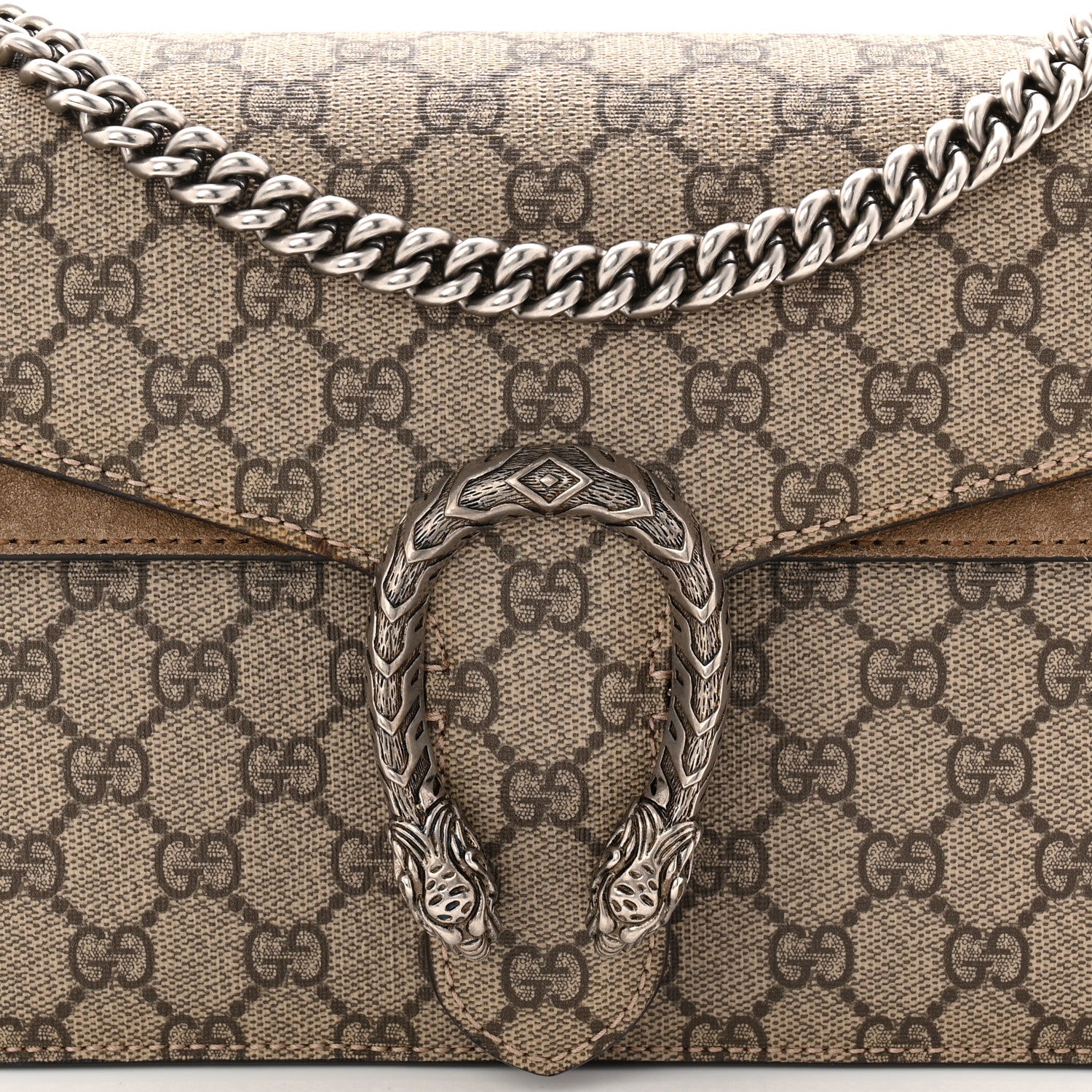 Gucci GG Supreme Monogram Small Dionysus Shoulder Bag Taupe 8 of 10