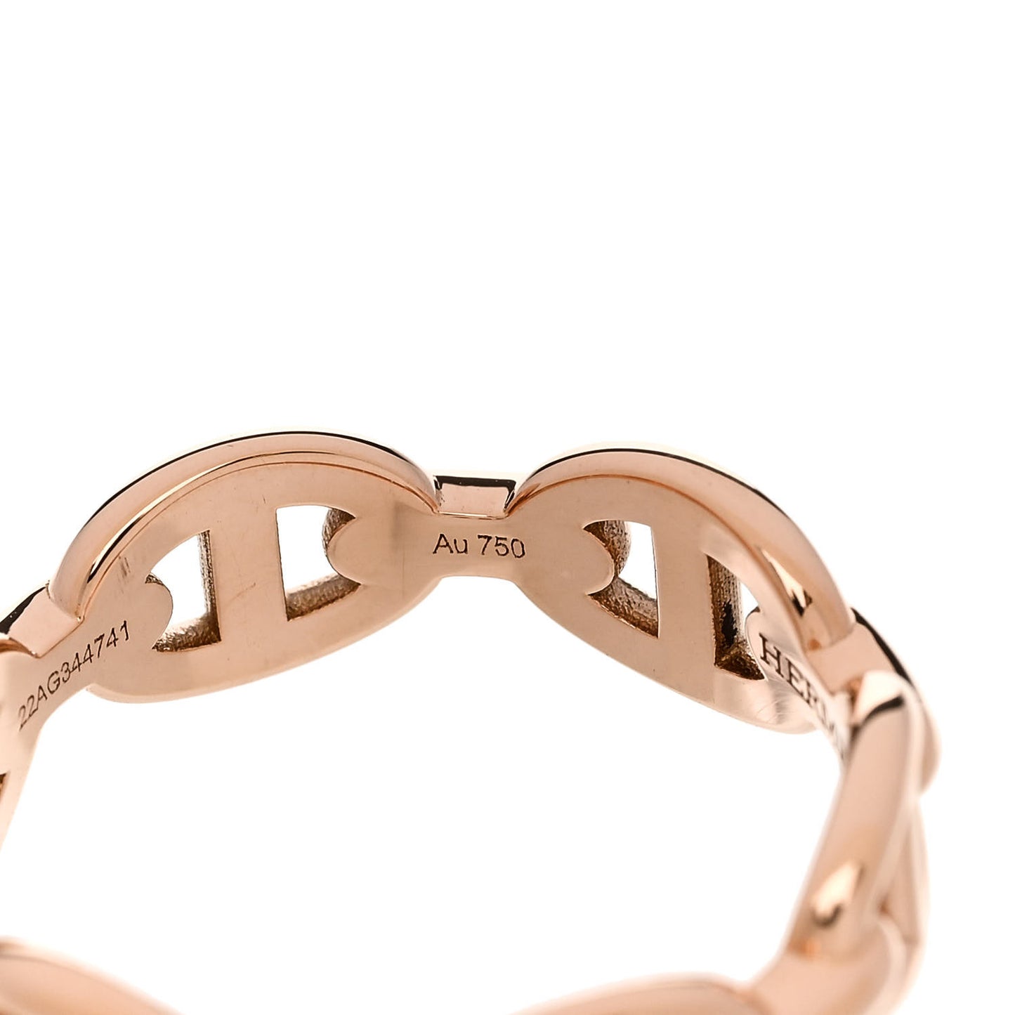 18K Rose Gold PM Chaine d'Ancre Enchainee Ring 52 6