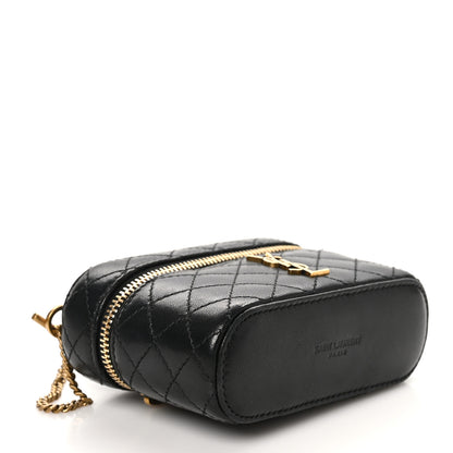 Saint Laurent Lambskin Quilted Micro Gaby Vanity Case Black 4 of 10