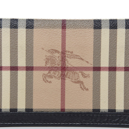 Burberry Haymarket Check Continental Wallet Chocolate 7 of 8