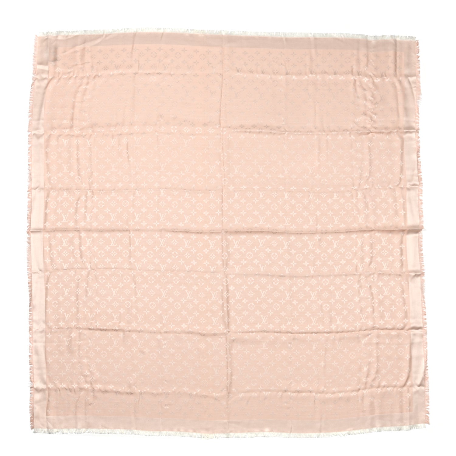 Louis Vuitton Silk Wool Monogram Denim Shawl Rose 1 of 3
