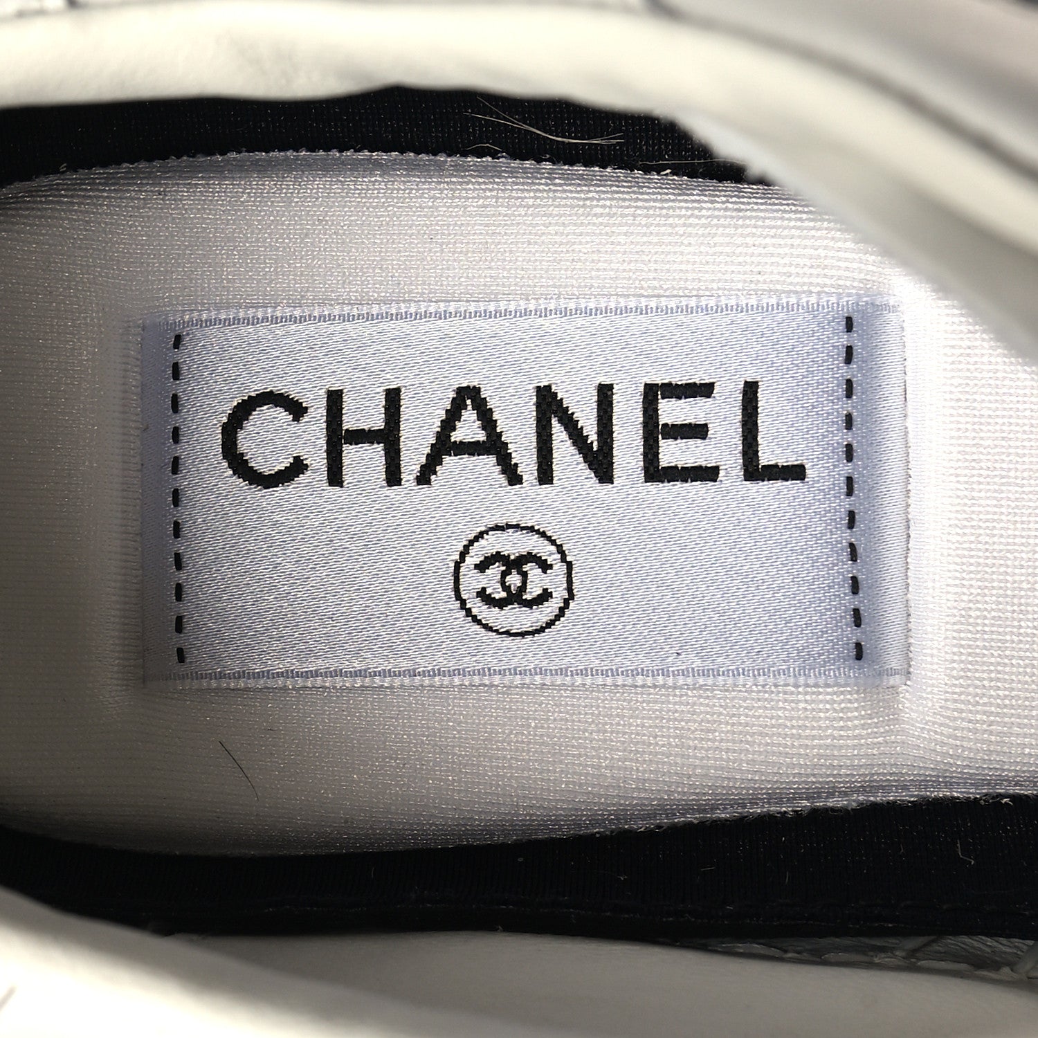 Chanel Calfskin CC Womens Sneakers 37.5 White 8 of 8