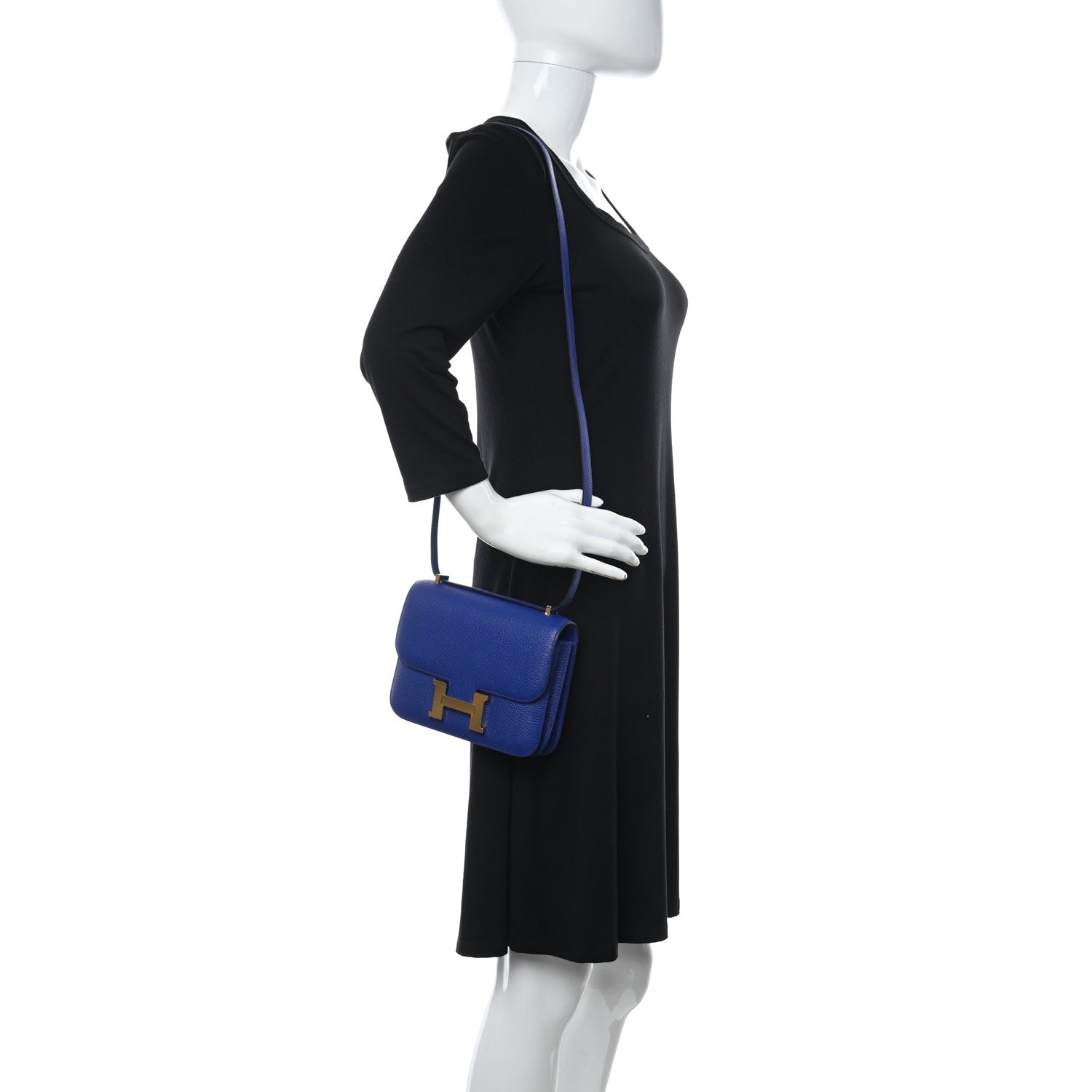 Hermes Chevre Mysore Constance 18 Bleu Electrique 2 of 11