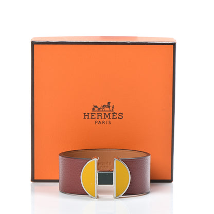 Hermes Evercolor 2002 Bracelet T2 Rouge H Ambre Vert Olive 7 of 7