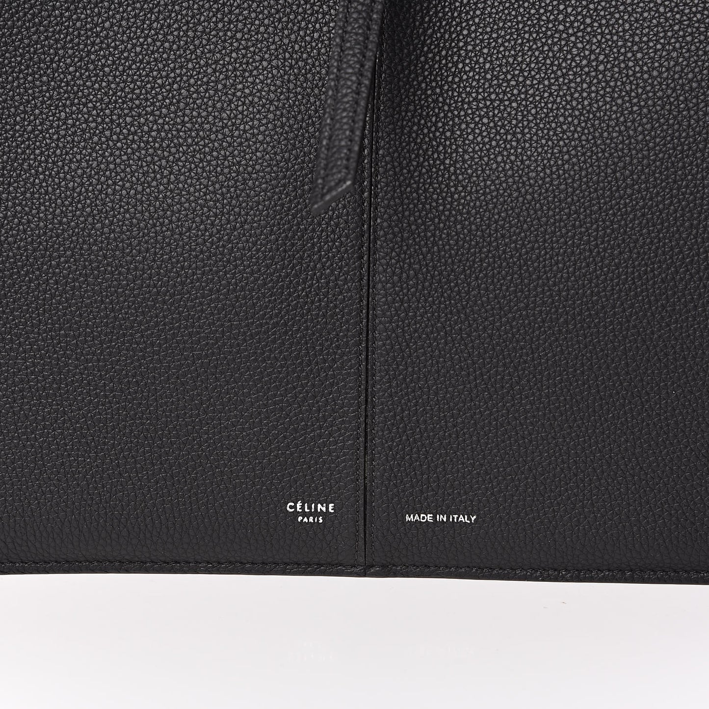Baby Grained Calfskin Small Tri-Fold Bag Black