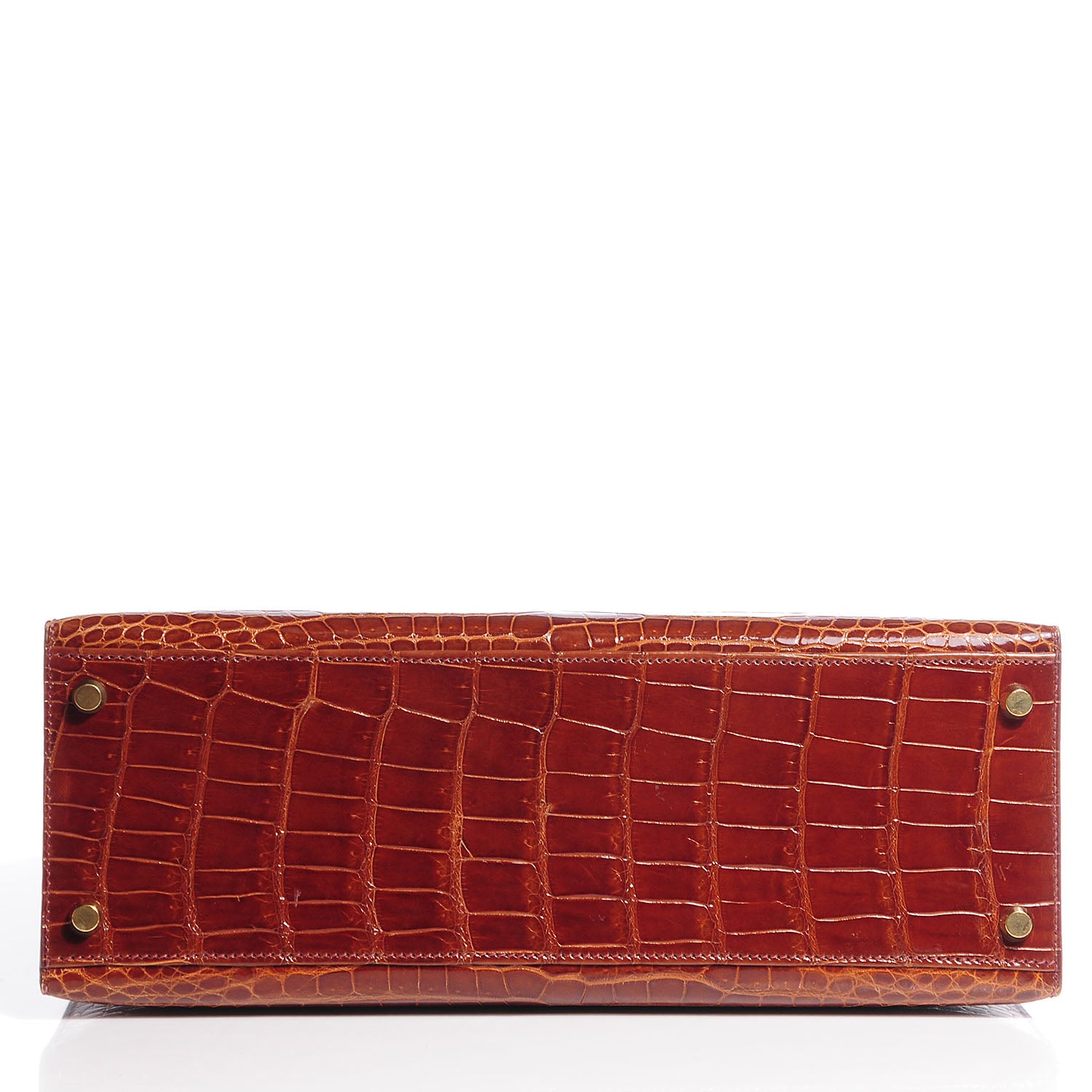 Hermes Shiny Porosus Crocodile Kelly Sellier 32 Miel 24 of 30