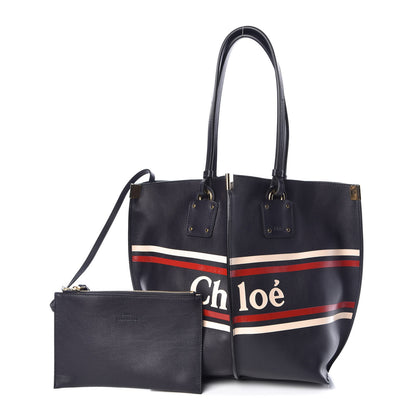 Chloe Smooth Calfskin Medium Vick Tote Full Blue 1 of 11
