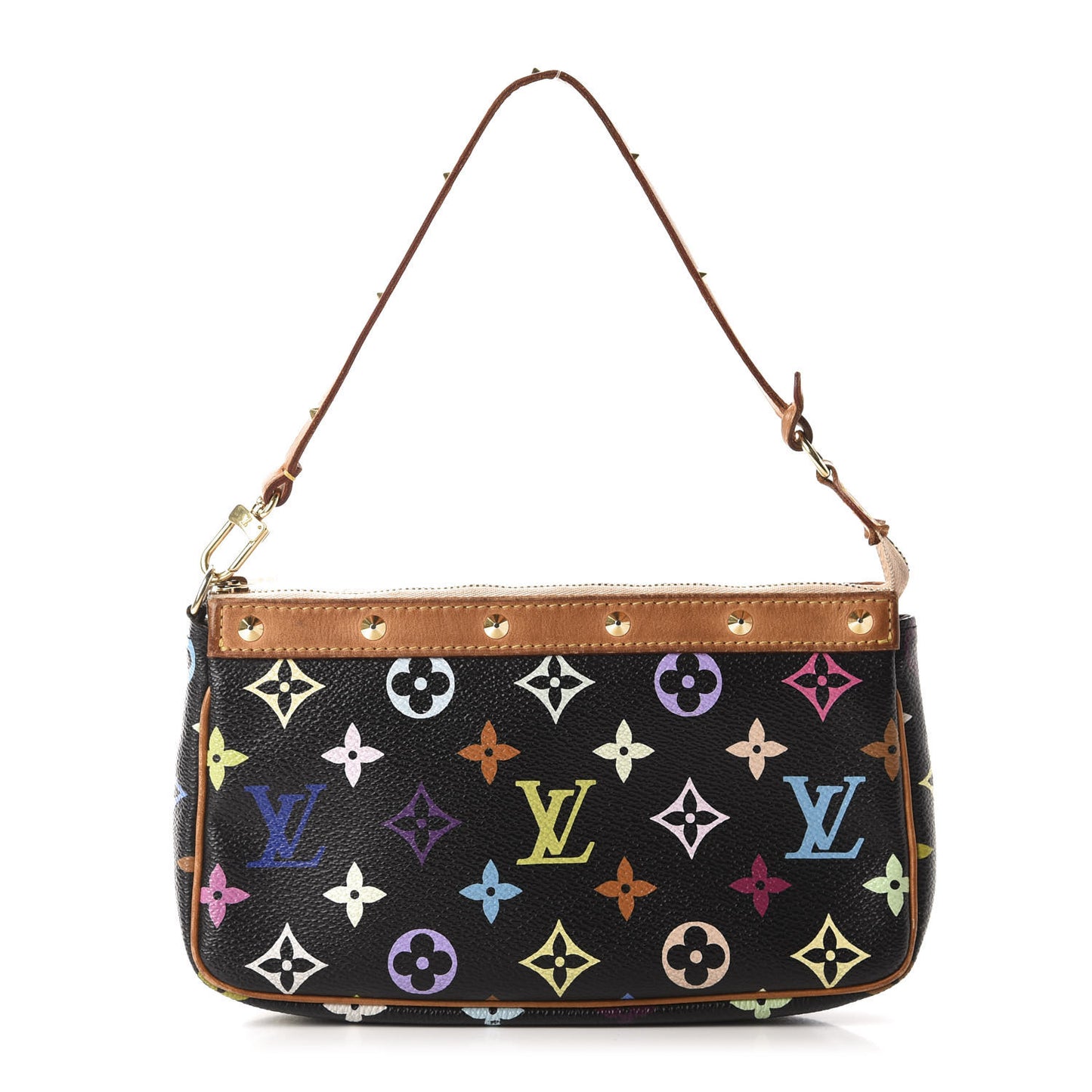 Monogram Multicolor Pochette Accessories Black
