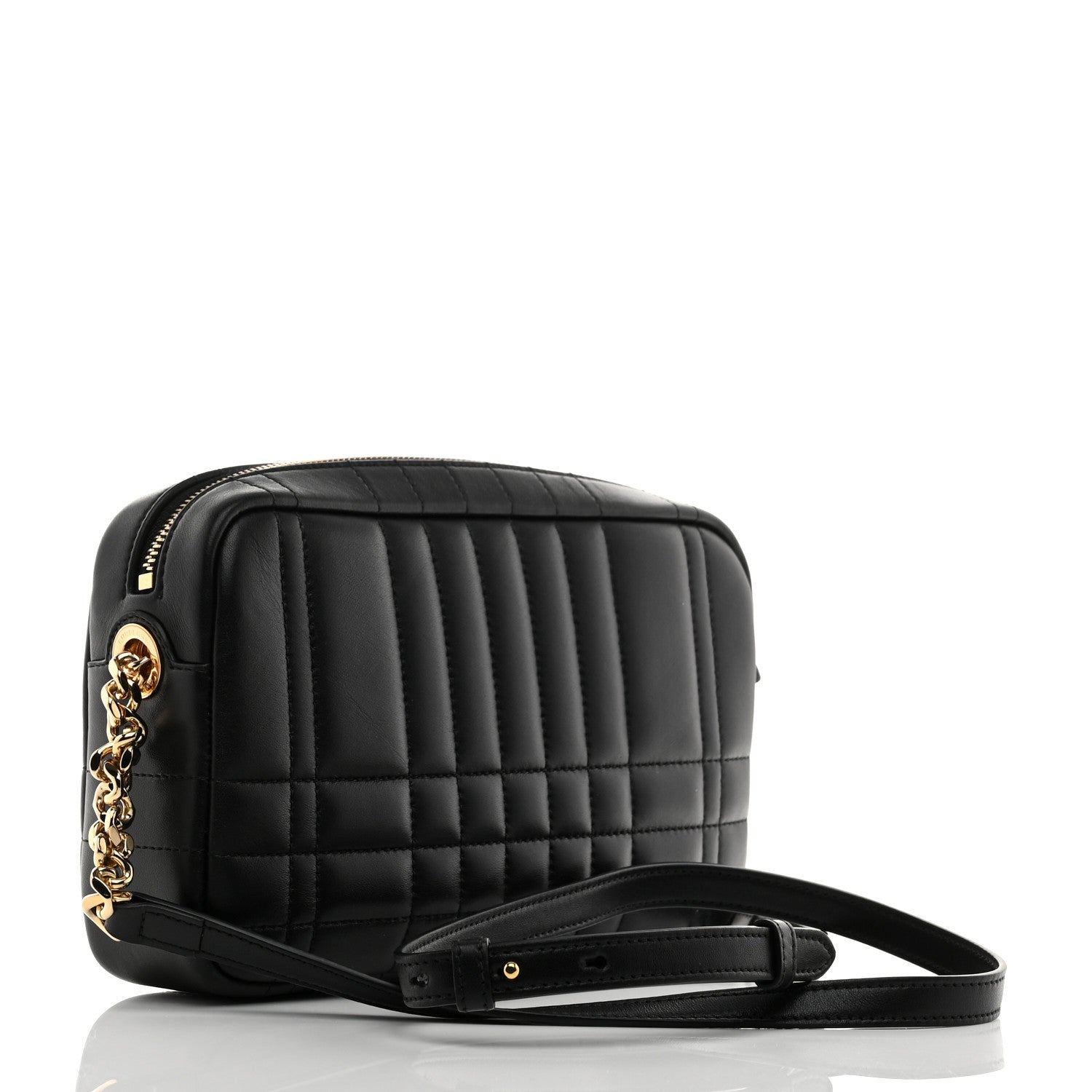 Burberry Calfskin Quilted Small Lola Camera Bag Black 3 of 10