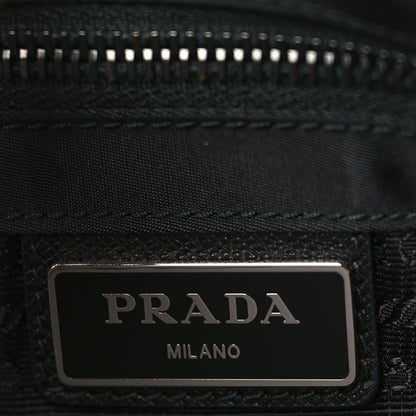 Prada Tessuto Nylon Saffiano Logo Messenger Bag Black 6 of 9