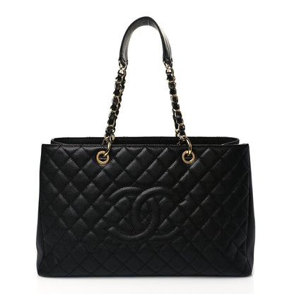 Chanel Caviar Quilted XL Grand Shopping Tote GST Black 1 of 11