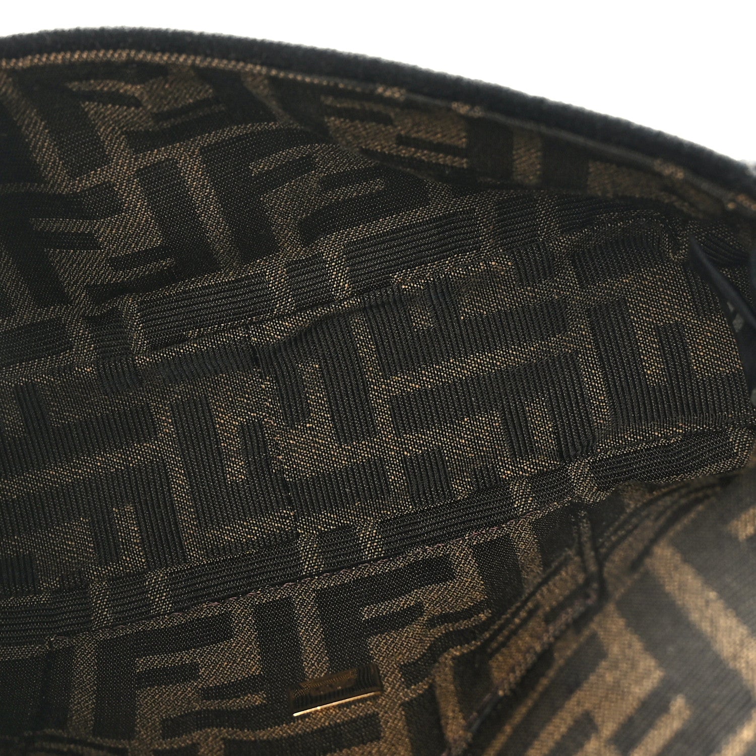 Fendi Fabric Jacquard FF 1974 Mini Baguette Tobacco Moro Black 5 of 8