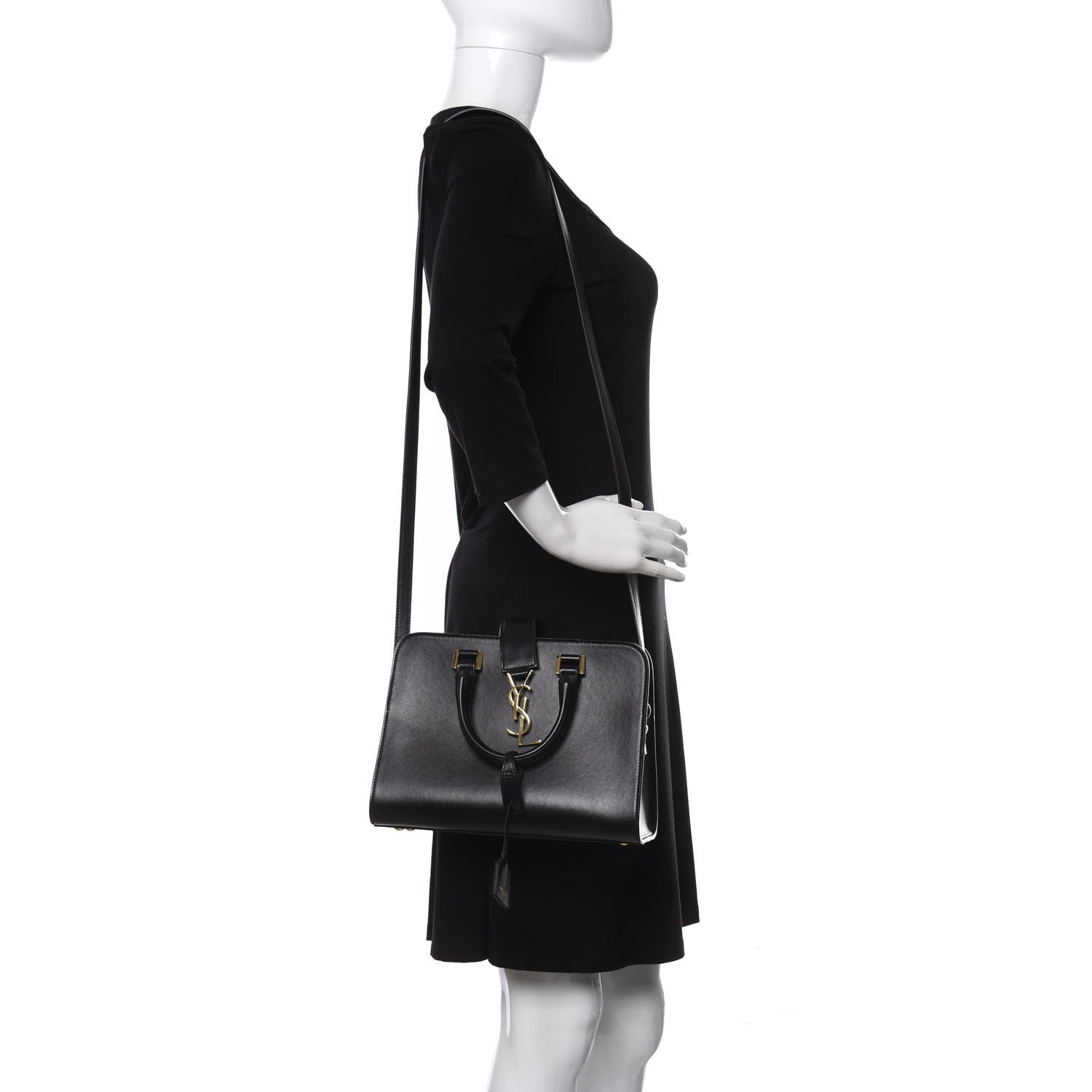 Saint Laurent Calfskin Monogram Baby Cabas Black 2 of 11