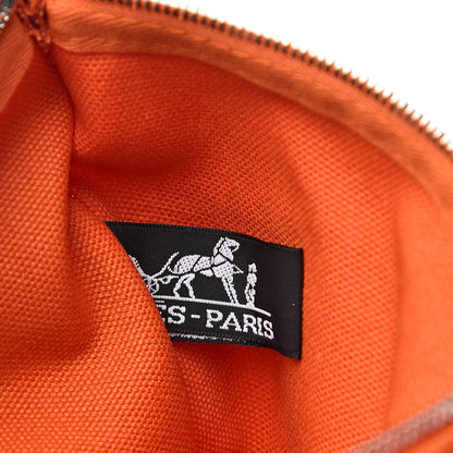 Hermes Canvas Beach Tote Orange 7 of 10