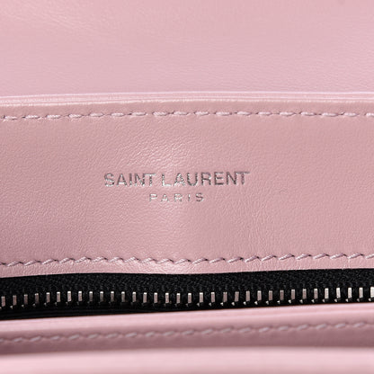 Saint Laurent Calfskin Y Quilted Monogram Toy Loulou Crossbody Bag Tender Pink 6 of 10