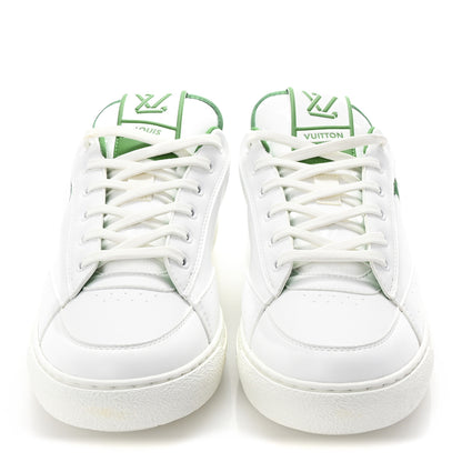 Louis Vuitton Calfskin Charlie Mens Sneakers 9 White Green 3 of 10