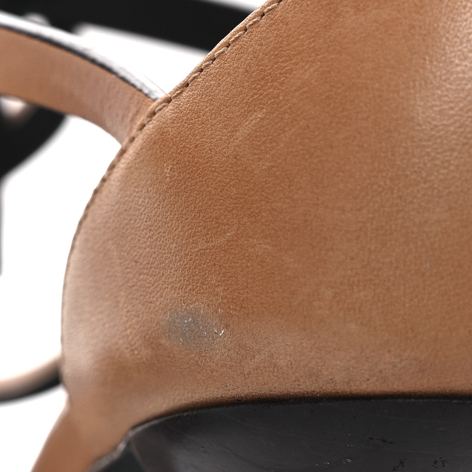 Saint Laurent Calfskin Cassandra 100 Sandals 38.5 Gold Brown 12 of 14