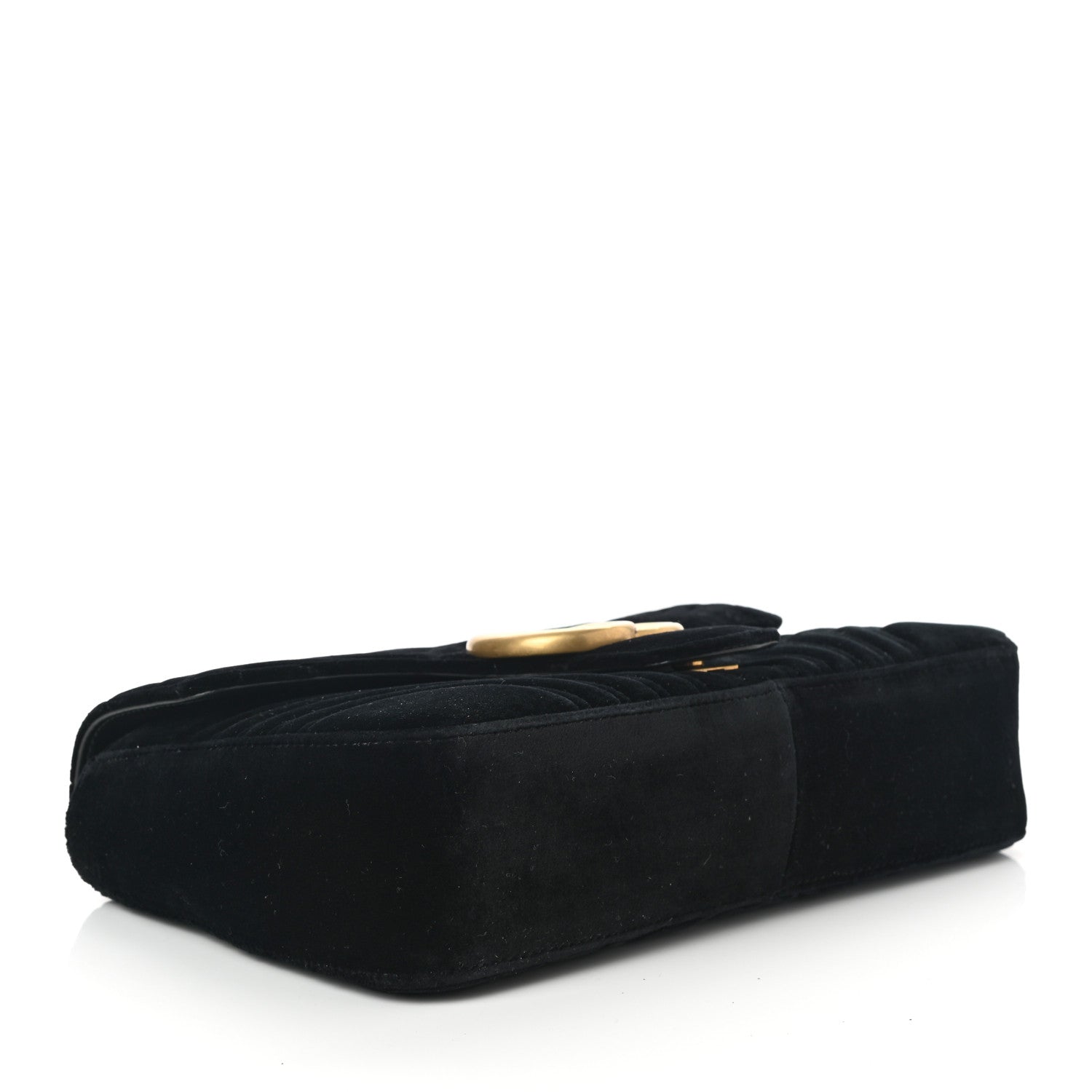 Gucci Velvet Matelasse Medium GG Marmont Shoulder Bag Black 4 of 8