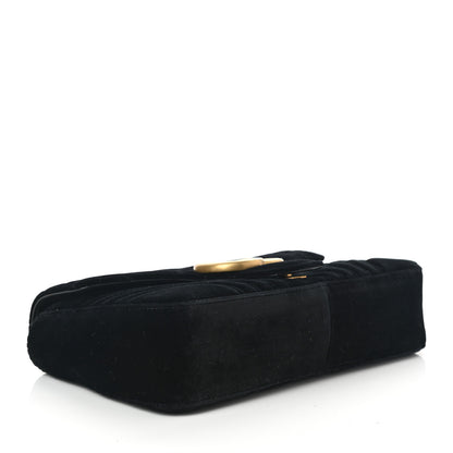 Gucci Velvet Matelasse Medium GG Marmont Shoulder Bag Black 4 of 8
