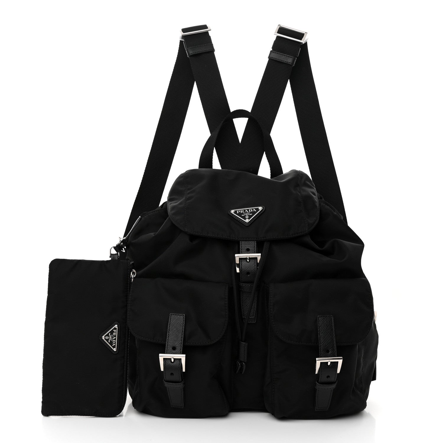 Prada Re-Nylon Tessuto Saffiano Medium Backpack Black 3 of 11