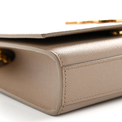 Saint Laurent Grain De Poudre Small Monogram Kate Satchel Dark Beige 9 of 13
