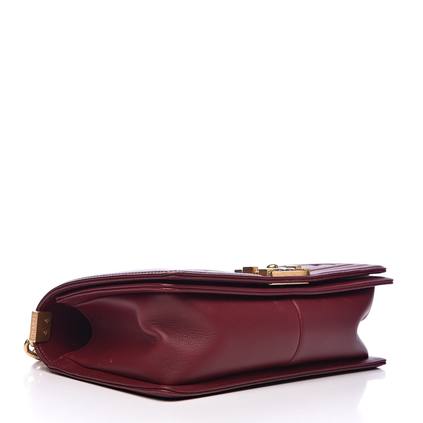 Calfskin Quilted Medium Boy Flap Burgundy