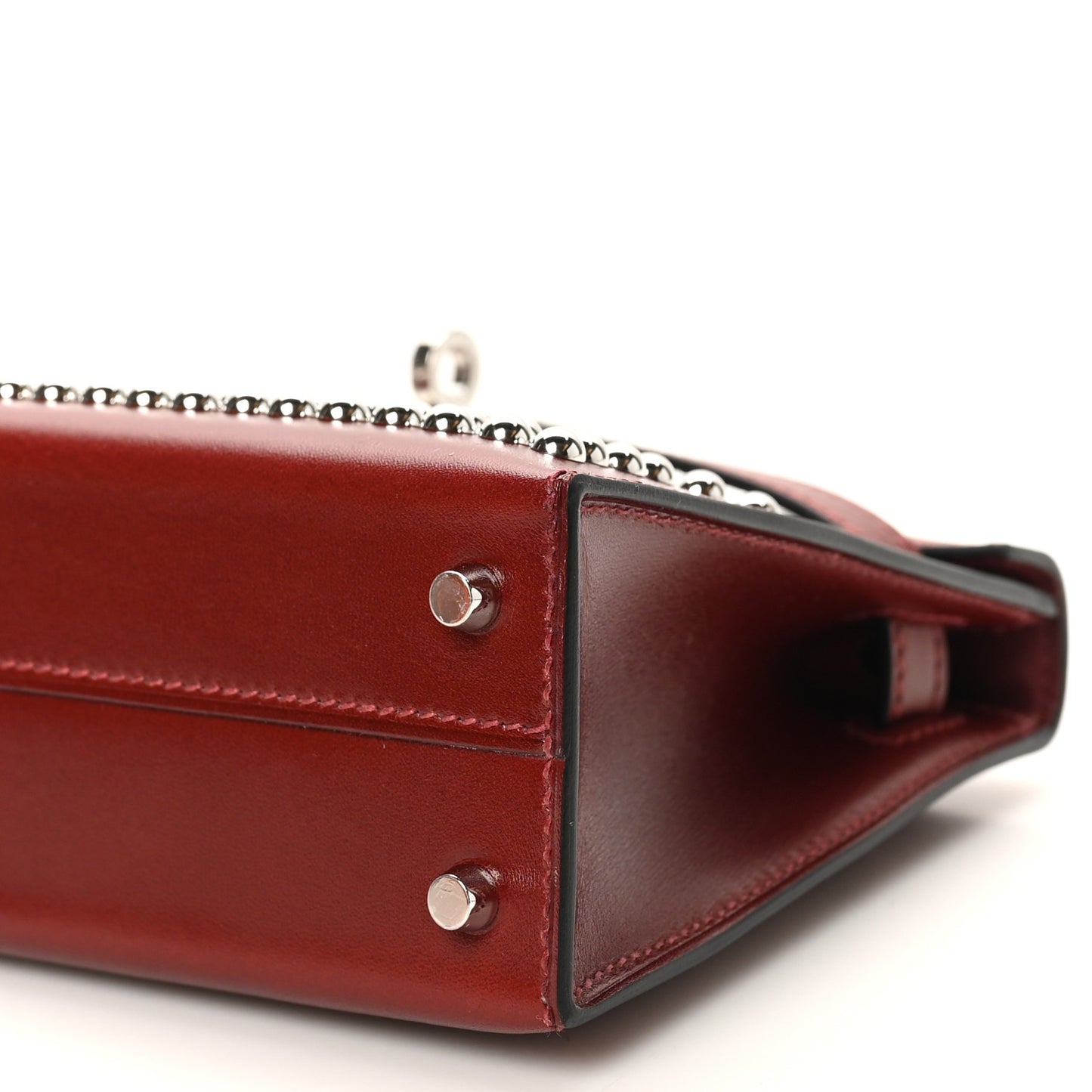 Box Studded Clouté Mini Kelly Sellier 20 Rouge H