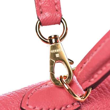 Hermes Chevre Mysore Mini Kelly Sellier 20 Rose Lipstick 29 of 31