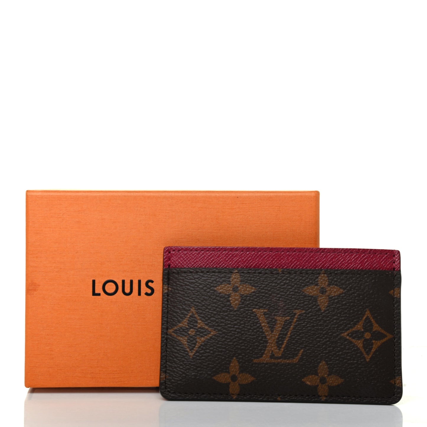 Monogram Card Holder Fuchsia