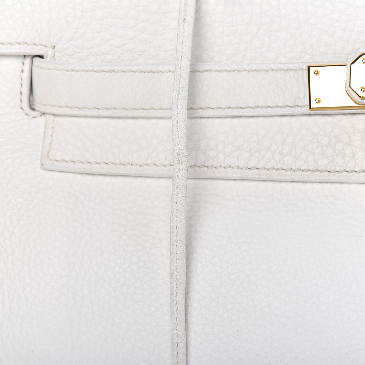 Hermes Taurillon Clemence Kelly Sellier 32 White 11 of 14