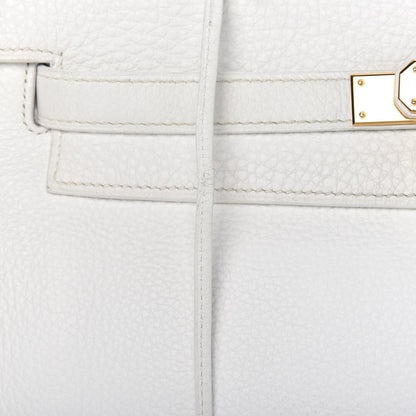 Hermes Taurillon Clemence Kelly Sellier 32 White 11 of 14