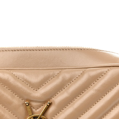 Saint Laurent Calfskin Matelasse Monogram Lou Camera Bag Dark Beige 13 of 17