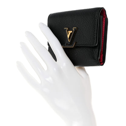 Louis Vuitton Taurillon Capucines XS Wallet Black 3 of 11