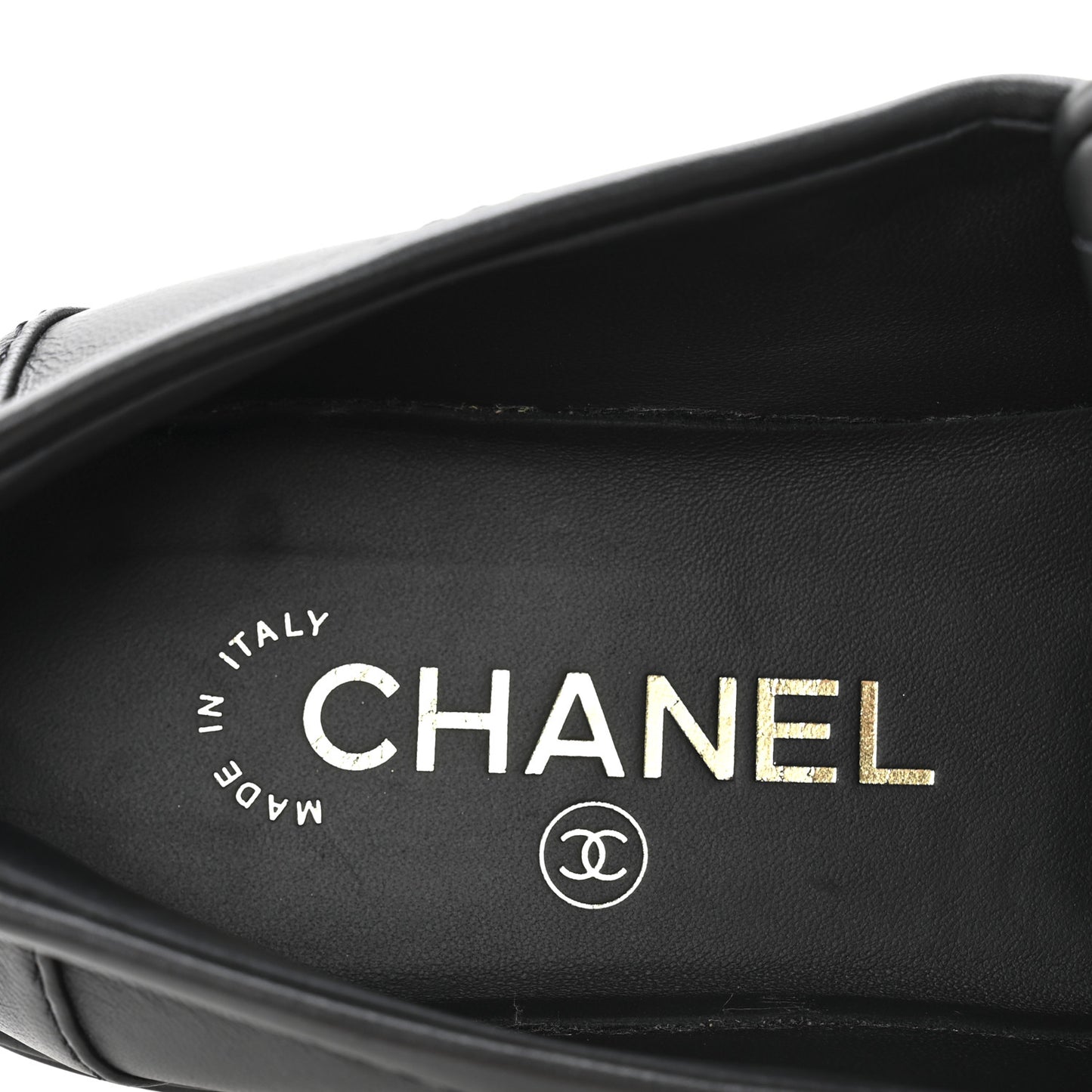 Lambskin Quilted CC Turnlock Loafers 38.5 Black