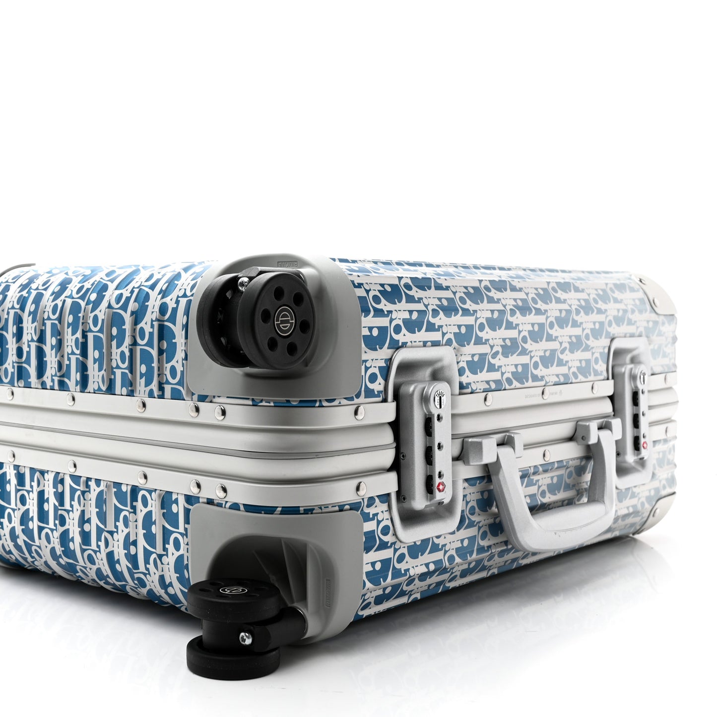 X RIMOWA Aluminum Gradient Cabin Luggage Blue Multi