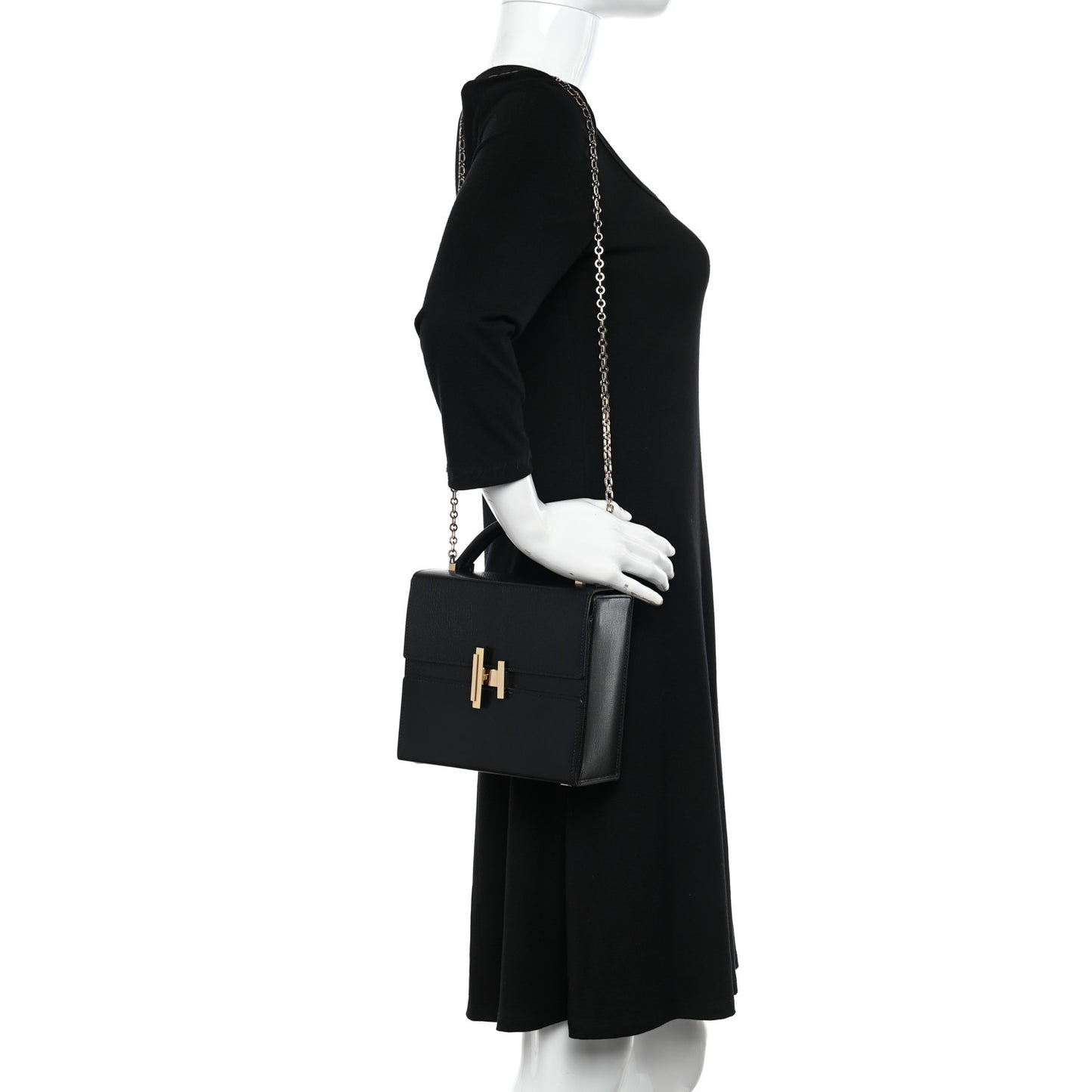 Chevre Chamkila Cinhetic Boxy Top Handle Bag Black