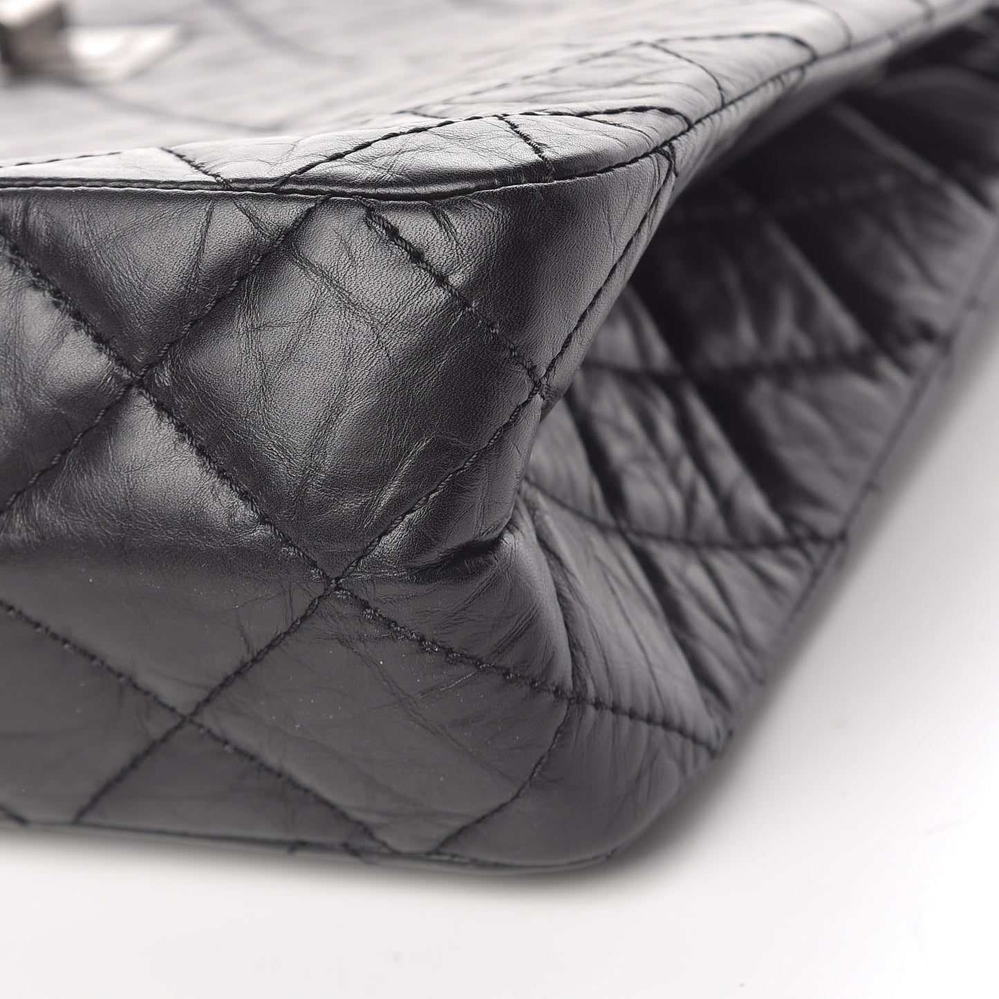 Aged Calfskin Quilted Reissue 2.55 Tote Black