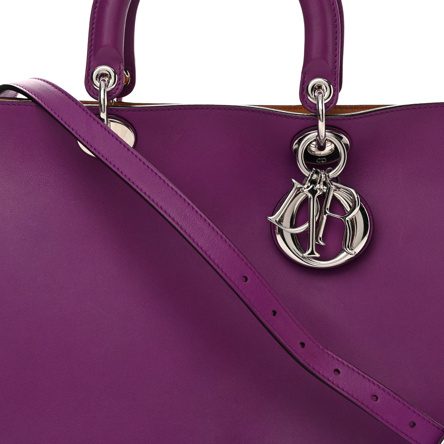 Smooth Calfskin Medium Diorissimo Bag Purple