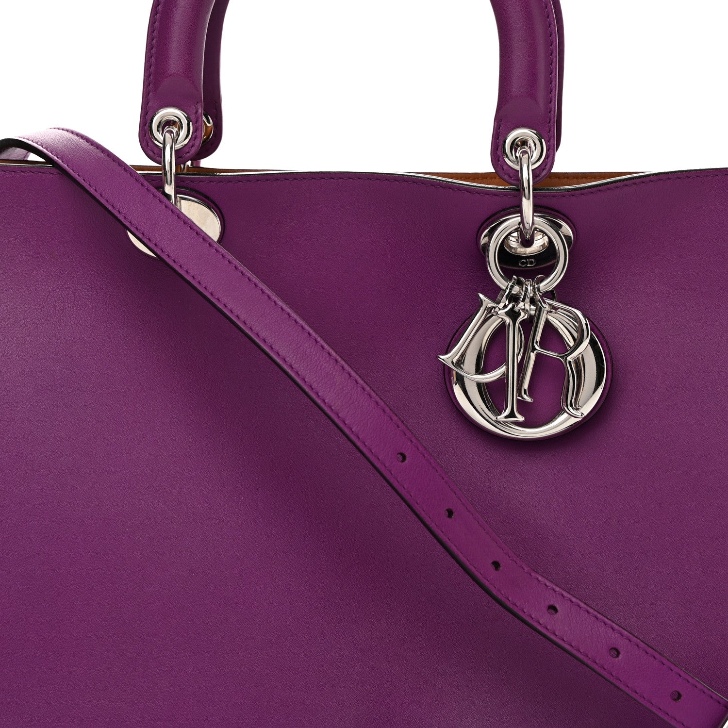 Christian Dior Smooth Calfskin Medium Diorissimo Bag Purple 10 of 24
