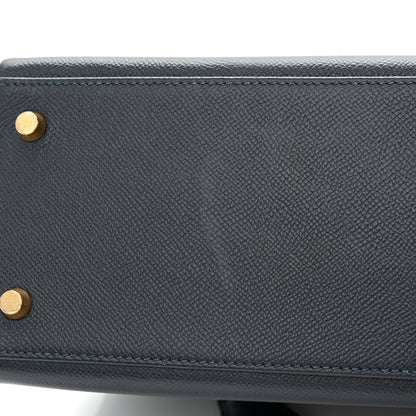 Hermes Courchevel Kelly Retourne 32 Bleu Indigo 14 of 14