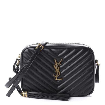 Saint Laurent Calfskin Matelasse Monogram Lou Camera Bag Black 1 of 5